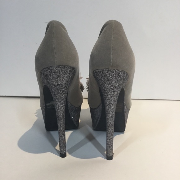 Charlotte Russe Grey-and Pink flowers , - Picture 11 of 12